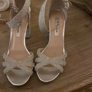 Silver sparkly shoes